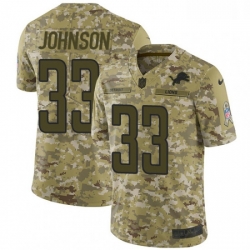 Men Nike Detroit Lions 33 Kerryon Johnson Limited Camo 2018 Salute to Service NFL Jersey