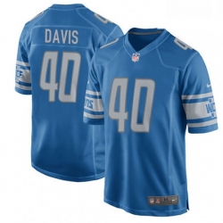 Men Nike Detroit Lions 40 Jarrad Davis Game Light Blue Team Color NFL Jersey