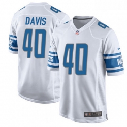 Men Nike Detroit Lions 40 Jarrad Davis Game White NFL Jersey