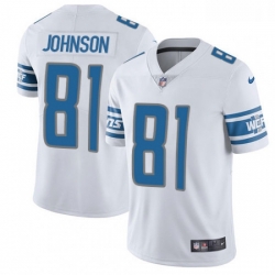 Men Nike Detroit Lions 81 Calvin Johnson Limited White Vapor Untouchable NFL Jersey