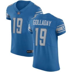 Men Nike Lions #19 Kenny Golladay Blue Team Color Stitched NFL Vapor Untouchable Elite Jersey