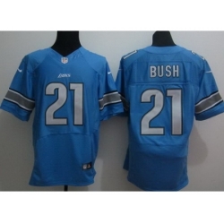 Nike Detroit Lions 21 Reggie Bush Blue Elite NFL Jersey