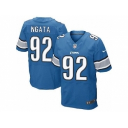 Nike Detroit Lions 92 Haloti Ngata blue Elite NFL Jersey