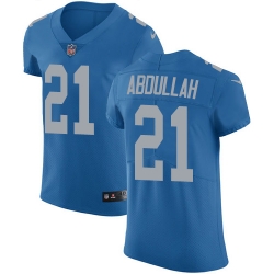 Nike Lions #21 Ameer Abdullah Blue Throwback Mens Stitched NFL Vapor Untouchable Elite Jersey