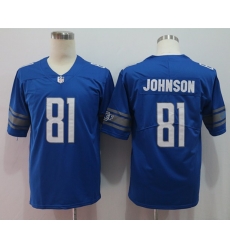 Nike Lions 81 Calvin Johnson Blue Vapor Untouchable Limited Jersey