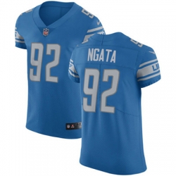 Nike Lions #92 Haloti Ngata Blue Team Color Mens Stitched NFL Vapor Untouchable Elite Jersey