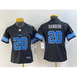 Women Detroit Lions 20 Barry Sanders Black 2024 F U S E  2nd Alternate Vapor Limited Stitched Jersey