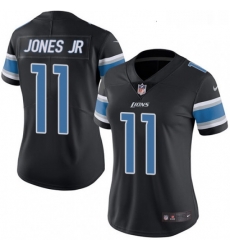 Womens Nike Detroit Lions 11 Marvin Jones Jr Limited Black Rush Vapor Untouchable NFL Jersey