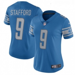 Womens Nike Detroit Lions 9 Matthew Stafford Elite Light Blue Team Color NFL Jersey