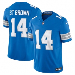 Youth Detroit Lions 14 Amon Ra St Brown Blue 2024 F U S E Vapor Limited Stitched Jersey