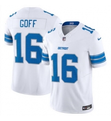 Youth Detroit Lions 16 Jared Goff White 2024 F U S E Vapor Limited Stitched Jersey