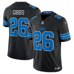 Youth Detroit Lions 26 Jahmyr Gibbs Black 2024 F U S E  2nd Alternate Vapor Limited Stitched