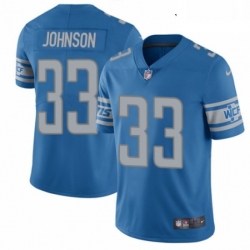 Youth Nike Detroit Lions 33 Kerryon Johnson Blue Team Color Vapor Untouchable Limited Player NFL Jersey