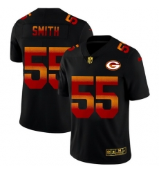 Green Bay Green Bay Green Bay Green Bay Packers 55 Za 27Darius Smith Men Black Nike Red Orange Stripe Vapor Limited NFL Jersey