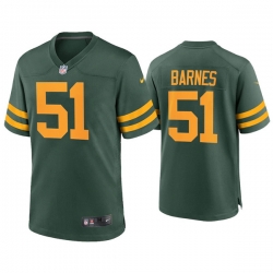 Men 51 Green Bay Packers Krys Barnes Alternate Limited Green Jersey