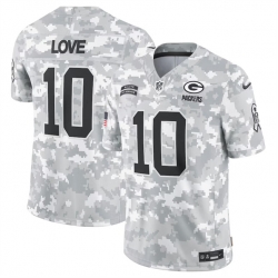 Men Green Bay Packers #10 Jordan Love 2024 Arctic Camo Salute To Service Limited Stitched Football Jersey