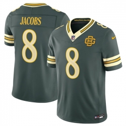 Men Green Bay Packers  8 Josh Jacobs Dark Green 2026 F U S E  Rivalries Collection Limited Stitched Football Jersey