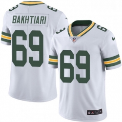 Men Nike Green Bay Packers 69 David Bakhtiari White Vapor Untouchable Limited Player NFL Jersey