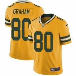 Men Nike Green Bay Packers 80 Jimmy Graham Limited Gold Rush Vapor Untouchable NFL Jersey