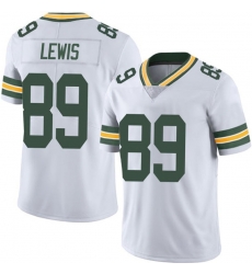 Men Nike Green Bay Packers #89 Marcedes Lewis White Vapor Untouchable Limited Jersey