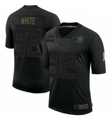 Men Nike Green Bay Packers 92 Reggie White 2020 Black Vapor Limited Jersey