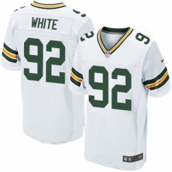 Men Nike Green Bay Packers 92 Reggie White Elite White NFL Jersey