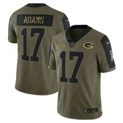 Men's Green Bay Packers Davante Adams Nike Olive 2021 Salute To Service Limited Player Jersey