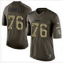 Nike Green Bay Packers #76 Mike Daniels Green Mens Stitched NFL Limited Salute To Service Jersey