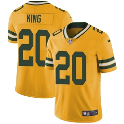 Nike Packers #20 Kevin King Yellow Mens Stitched NFL Limited Rush Jersey