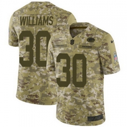 Nike Packers #30 Jamaal Williams Camo Mens Stitched NFL Limited 2018 Salute To Service Jersey