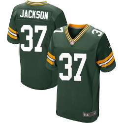 Nike Packers #37 Josh Jackson Green Team Color Mens Stitched NFL Elite Jersey