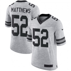 Nike Packers #52 Clay Matthews Gray Mens Stitched NFL Limited Gridiron Gray II Jersey