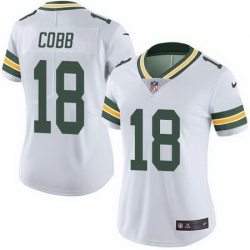 Nike Packers #18 Randall Cobb White Womens Stitched NFL Limited Rush Jersey