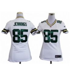 Nike Women Green Bay Packers #85 Greg Jennings White Jerseys