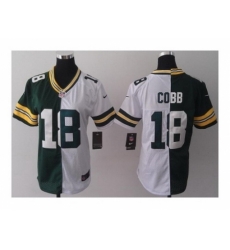 Nike women jerseys Green bay packers #18 cobb white-green[split]