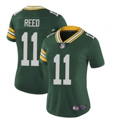 Women Green Bay Packers 11 Jayden Reed Green Vapor Untouchable Stitched Jersey