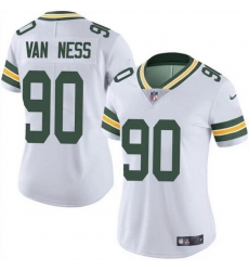 Women Green Bay Packers 90 Lukas Van Ness White Vapor Untouchable Limited Stitched Jersey