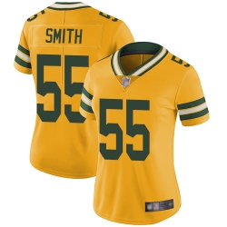 Women Packers 55 Za Darius Smith Yellow Stitched Football Limited Rush Jersey