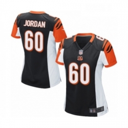 Womens Cincinnati Bengals 60 Michael Jordan Game Black Team Color Football Jersey