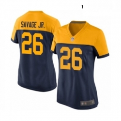 Womens Green Bay Packers 26 Darnell Savage Jr Game Navy Blue Alternate Football Jersey