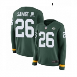 Womens Green Bay Packers 26 Darnell Savage Jr Limited Green Therma Long Sleeve Football Jersey