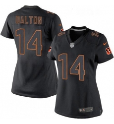 Womens Nike Cincinnati Bengals 14 Andy Dalton Limited Black Impact NFL Jersey