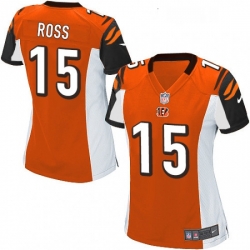 Womens Nike Cincinnati Bengals 15 John Ross Game Orange Alternate NFL Jersey