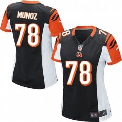 Womens Nike Cincinnati Bengals 78 Anthony Munoz Game Black Team Color NFL Jersey