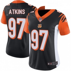 Womens Nike Cincinnati Bengals 97 Geno Atkins Vapor Untouchable Limited Black Team Color NFL Jersey