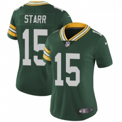 Womens Nike Green Bay Packers 15 Bart Starr Green Team Color Vapor Untouchable Limited Player NFL Jersey