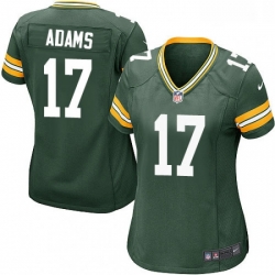 Womens Nike Green Bay Packers 17 Davante Adams Game Green Team Color NFL Jersey