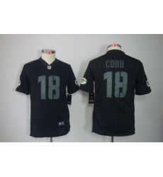 Nike Packers #18 Randall Cobb Black Impact Youth Stitched NFL Limited Jersey