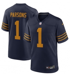 Youth Green Bay Packers Micah Parsons #1 Blue Nike F U S E Stitched NFL Jersey