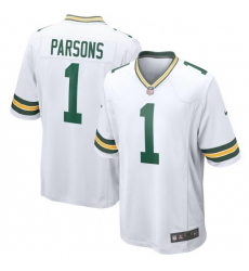 Youth Green Bay Packers Micah Parsons #1 White Nike F U S E Stitched NFL Jersey